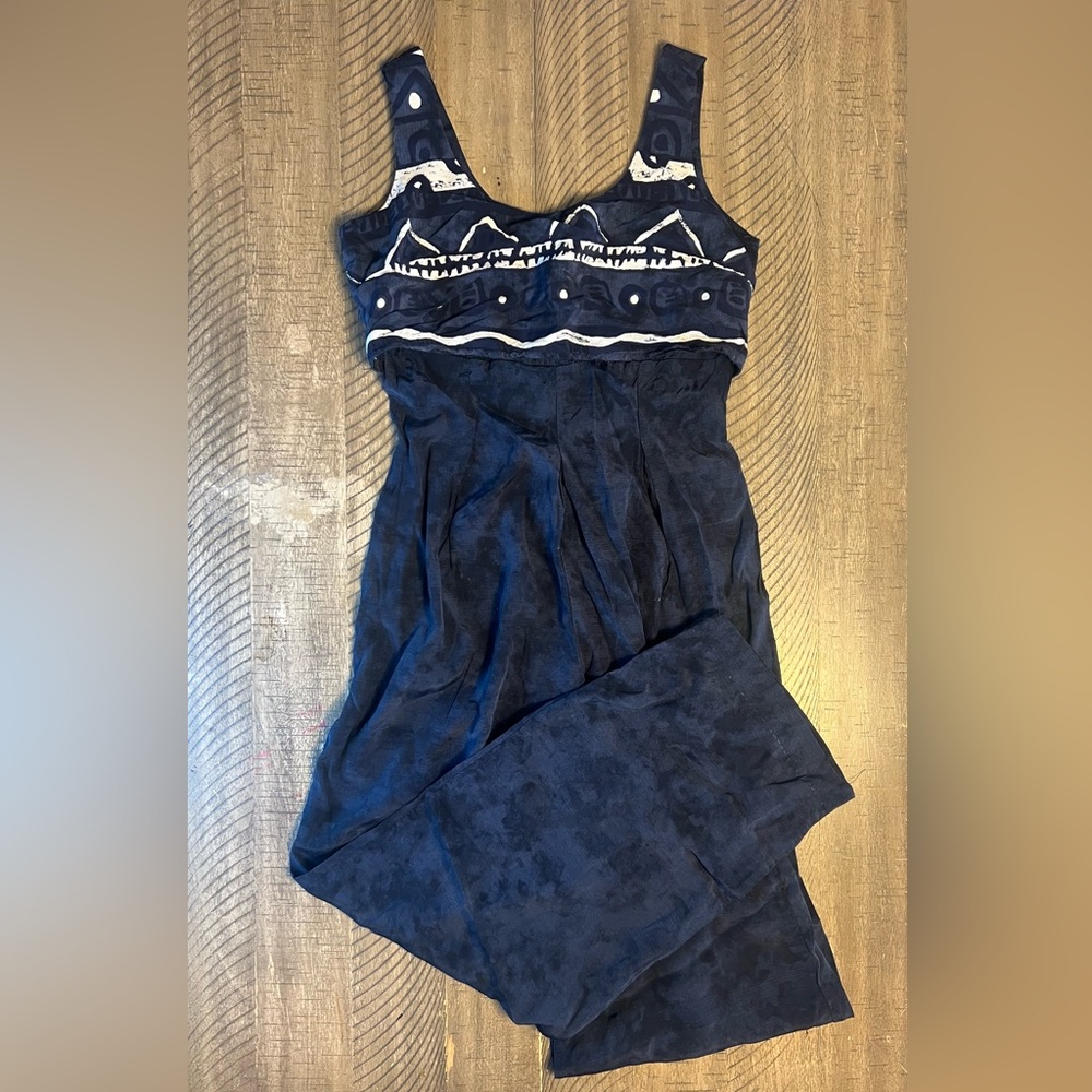 Sleeveless 80s/90s romper Blue size 5